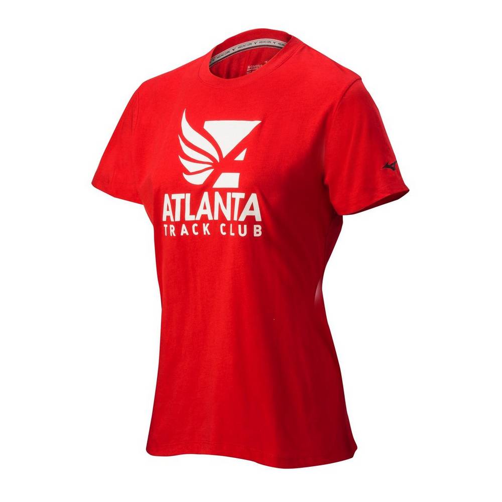 Womens Mizuno Atlanta Track Club 50/50 Running T-Shirts Red Philippines (YMXTNR831)